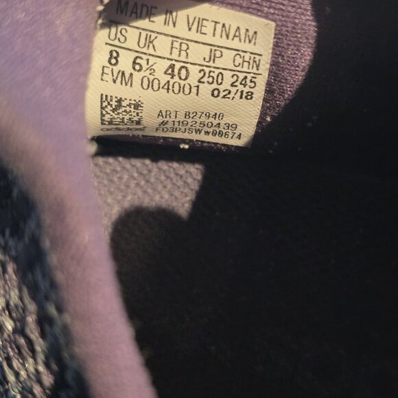 WOMEN'S SIZE 8 - ADIDAS SWIFT RUN SNEAKER SHOES SILVER/ PURPLE KNIT - Picture 9 of 9